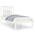 Estructura de cama madera maciza de pino blanco 90x200