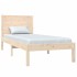 Estructura de cama madera maciza 90x190