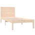 Estructura de cama madera maciza 90x190