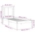 Estructura de cama madera maciza individual blanco 75x190