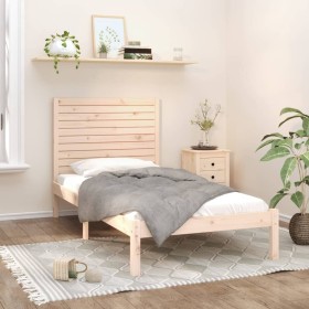 Estructura de cama madera maciza de pino 90x200