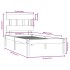 Estructura de cama individual madera maciza blanco 90x190
