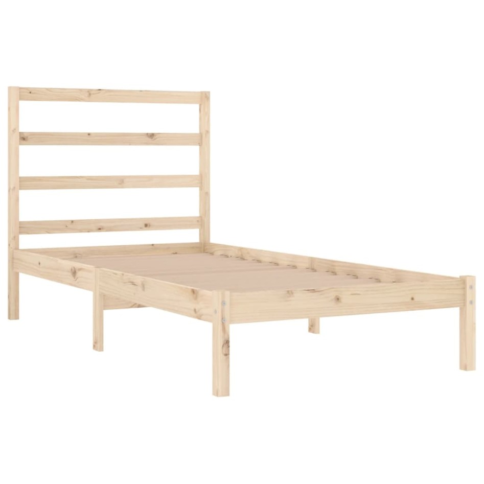 Estructura de cama sin colchón madera maciza de pino 90x200