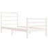 Estructura de cama madera maciza de pino blanco 90x190