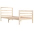Estructura de cama sin colchón madera maciza de pino 90x200