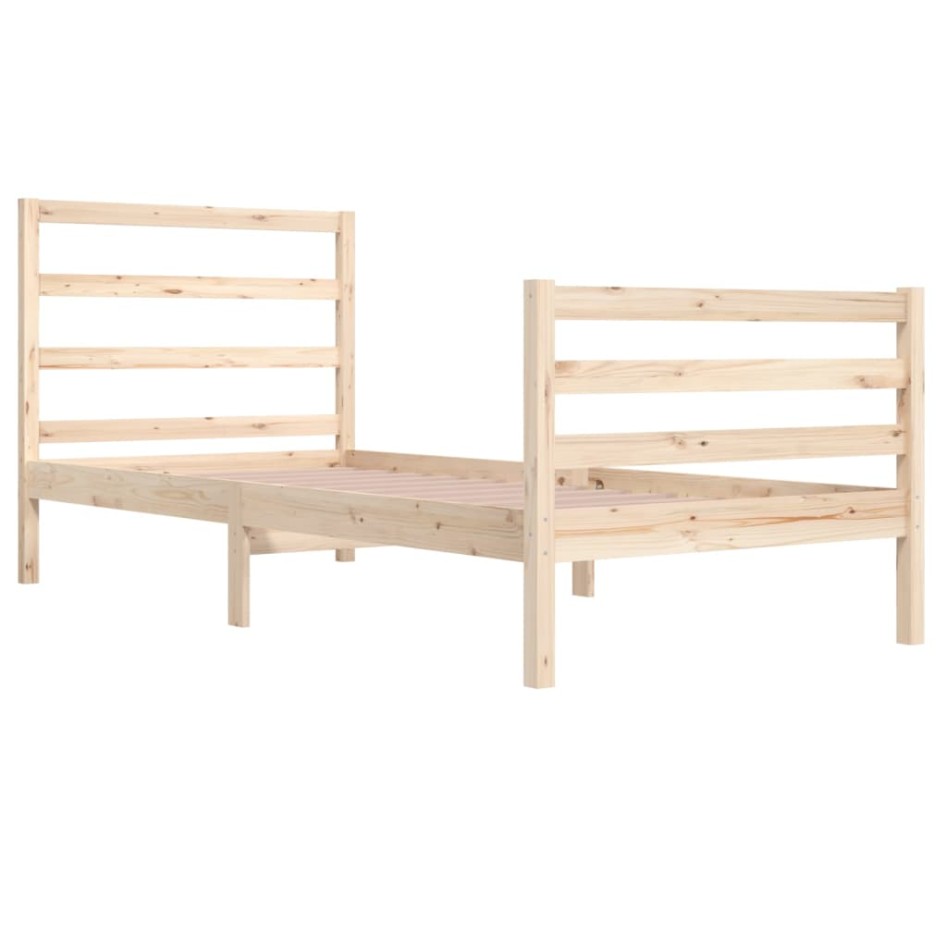 Estructura de cama sin colchón madera maciza de pino 90x200