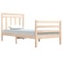 Estructura de cama madera maciza 90x200