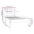 Estructura de cama madera maciza 90x190