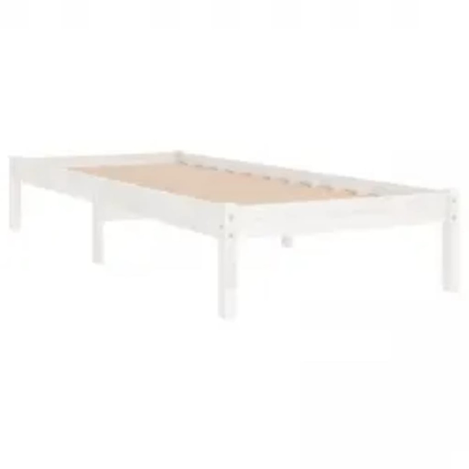 Estructura de cama madera maciza de pino blanca 90x200