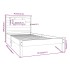 Estructura de cama madera maciza de pino blanca 90x200