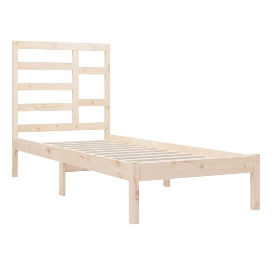 Estructura de cama sin colchón madera maciza 90x200