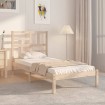 Estructura de cama madera maciza 90x190 cm
