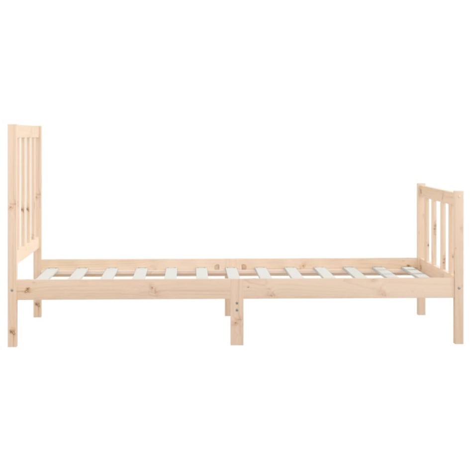 Estructura de cama madera maciza 90x200