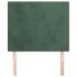 Cabeceros 2 unidades de terciopelo verde oscuro 90x5x78/88