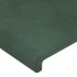 Cabeceros 2 unidades de terciopelo verde oscuro 90x5x78/88
