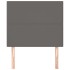 Cabeceros 2 unidades de cuero sintético gris 80x5x78/88