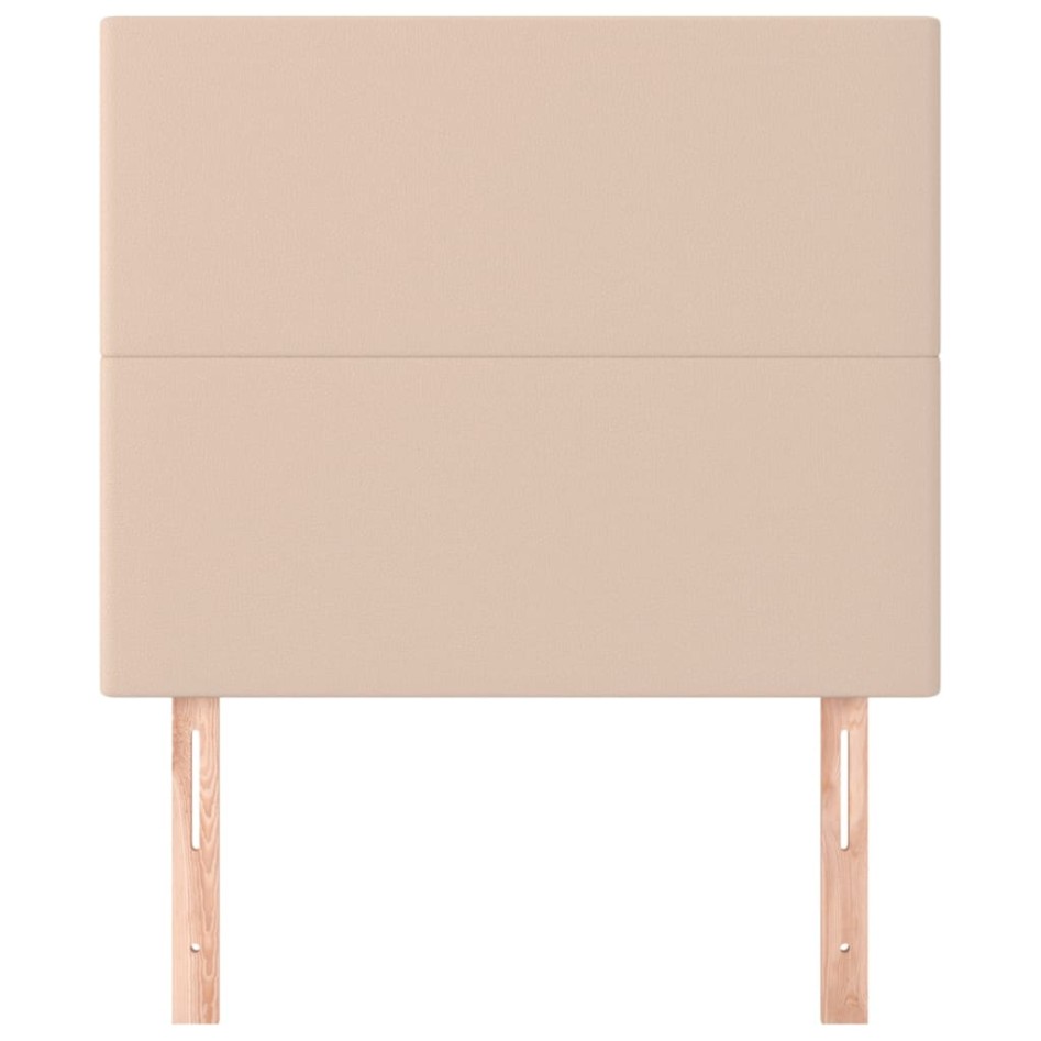 Cabeceros 2 unidades cuero sintético capuchino 90x5x78/88