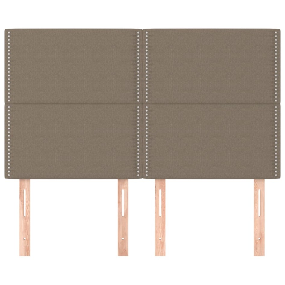 Cabeceros 4 unidades tela gris taupe 72x5x78/88