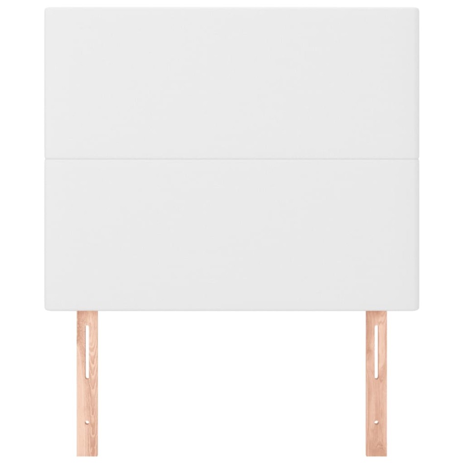 Cabeceros 2 unidades de cuero sintético blanco 100x5x78/88