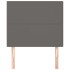 Cabeceros 2 unidades de cuero sintético gris 100x5x78/88