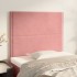 Cabeceros 2 unidades de terciopelo rosa 80x5x78/88