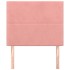 Cabeceros 2 unidades de terciopelo rosa 80x5x78/88