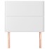 Cabeceros 2 unidades de cuero sintético blanco 90x5x78/88