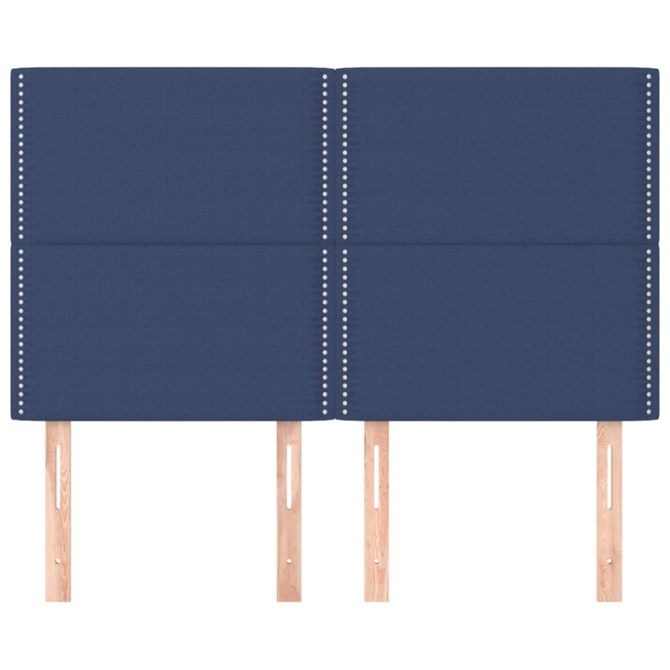 Cabeceros 4 unidades tela azul 72x5x78/88