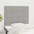 Cabeceros 2 unidades de tela gris claro 100x5x78/88