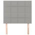 Cabeceros 2 unidades de tela gris claro 100x5x78/88