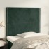 Cabeceros 2 unidades de terciopelo verde oscuro 90x5x78/88