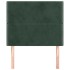 Cabeceros 2 unidades de terciopelo verde oscuro 90x5x78/88