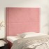 Cabeceros 2 unidades de terciopelo rosa 90x5x78/88