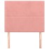 Cabeceros 2 unidades de terciopelo rosa 90x5x78/88