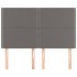 Cabeceros 4 unidades cuero sintético gris 72x5x78/88