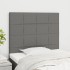 Cabeceros 2 unidades de tela gris oscuro 90x5x78/88