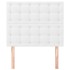 Cabeceros 2 unidades de cuero sintético blanco 80x5x78/88