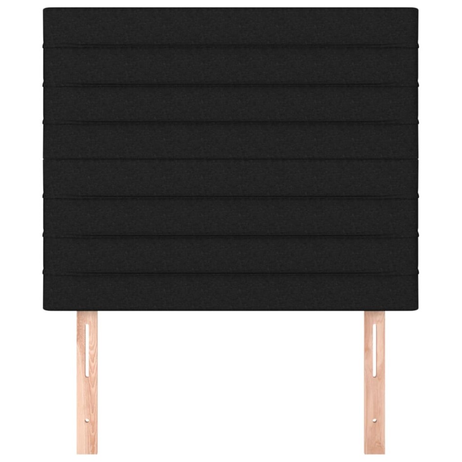 Cabeceros 2 unidades de tela negro 100x5x78/88