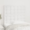 Cabeceros 2 unidades de cuero sintético blanco 90x5x78/88 cm