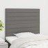 Cabeceros 2 unidades de tela gris oscuro 80x5x78/88