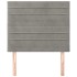 Cabeceros 2 unidades de terciopelo gris claro 80x5x78/88