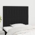 Cabeceros 2 unidades de tela negro 90x5x78/88