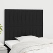 Cabeceros 2 unidades de tela negro 90x5x78/88 cm