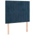 Cabeceros 2 unidades de terciopelo azul oscuro 90x5x78/88
