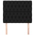 Cabeceros 2 unidades de tela negro 90x7x78/88