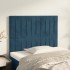 Cabeceros 2 unidades de terciopelo azul oscuro 80x5x78/88