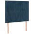 Cabeceros 2 unidades de terciopelo azul oscuro 80x5x78/88