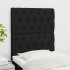 Cabeceros 2 unidades tela negro 80x7x78/88