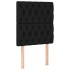 Cabeceros 2 unidades tela negro 80x7x78/88
