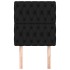 Cabeceros 2 unidades tela negro 80x7x78/88